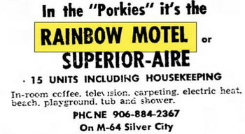 Rainbow Lodging (Rainbow Motel & Cabins) - June 1971 Ad